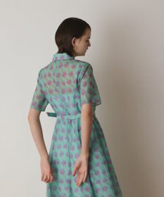 GRACE CONTINENTAL ドローイングプリントワンピース