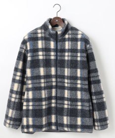 JOSEPH ABBOUD MOUNTAIN 【SPACE／UNISEX】ボアチェック ブルゾン