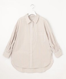 Feroux 【洗える】カラーストライプビッグ シャツ