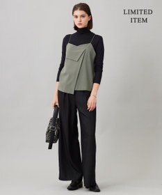 ICB L 【WEB限定・UVカット・洗える】ウール2WAYストレッチ キャミソールブラウス