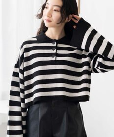 WEGO ボーダーニットポロ