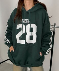 WEGO サイドラインナンバリングパーカー