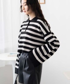 WEGO ボーダーニットポロ