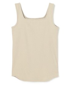 UNFILO 【新色登場】スクエアテレコタンクトップ ベージュ