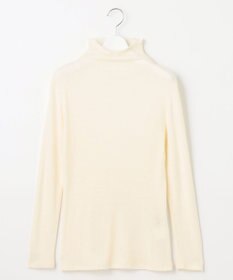 自由区 【洗える】ソフトウールリブボトルネック  カットソー