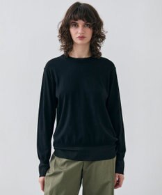 BEIGE， 【洗える】JULIE / シルク混クルーネックシアートップス