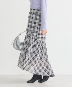 earth music&ecology イレヘムチェックスカート