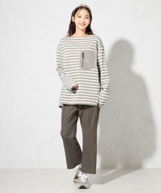 SHARE PARK LADIES 【洗える】ナチュラルワッシャー　セミフレアパンツ