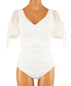 San-ai Resort（三愛水着楽園） 【San-ai Resort×PEACH JOHNコラボ】【ナイスバディ水着】パフスリーブワイヤービキニ　9M・11L　【San-ai Resort（サンアイリゾート）】