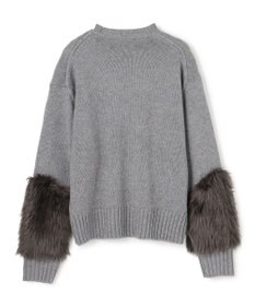 BEIGE， 【洗える・VERY NaVY12月号掲載】CHESTER / フェイクファークルーネックニット
