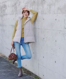 Tiaclasse 【洗える】配色切り替えニットトップス