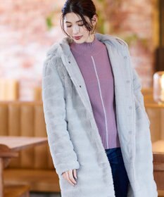 Tiaclasse 【洗える】配色切り替えニットトップス