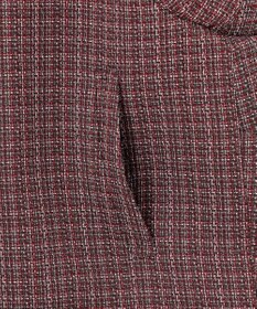 23区 S ツイーディーカラーミックス ノーカラー ジャケット