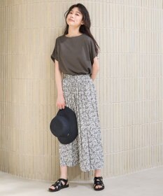 ANY 【洗濯機可/接触冷感/UVカット/アンチピリング】ドライポンチフレンチスリーブプルオーバー