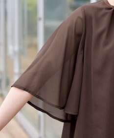 Tiaclasse シアーギャザーブラウス