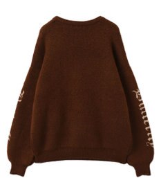 WEGO モチーフグラフィックフラッフィーニットプルオーバー