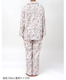 WACOAL ワコール_リラックス＆スリープ パジャマ 綿100%(本体) サテン 長袖 長ズボン ミントン レディース NDX555 /ワコール