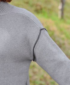 Tiaclasse 【洗える】配色切り替えニットトップス