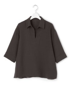 23区 ストレッチジョーゼット スキッパー ブラウス