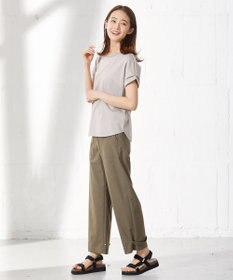 J.PRESS LADIES 【2WAY・洗える】ポリエステルリネンパンプキンシェル ベイカー パンツ