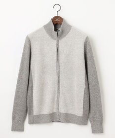JOSEPH ABBOUD 【イタリア糸使用/洗える】メリノブレンドモール ジップ ニット ブルゾン