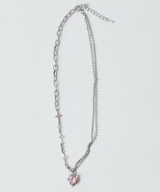 WEGO Lハートモチーフ2連ネックレス