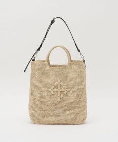 russet 《かごバッグ》インドラフィア2WAYトートバッグ(TI-368)