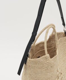 russet 《かごバッグ》インドラフィア2WAYトートバッグ(TI-368)