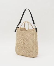 russet 《かごバッグ》インドラフィア2WAYトートバッグ(TI-368)