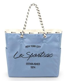 LeSportsac LARGE 2 WAY TOTE/2ウェイスレートブルー/パールシャイン