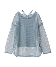 earth music&ecology ＳＥＴ２点メッシュプルオーバー＋タンクトップ