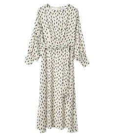 Green Parks armonia．スクエアドットプリントタックワンピース