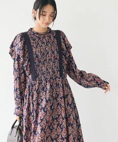 CRAFT STANDARD BOUTIQUE シャーリング袖フリルワンピース