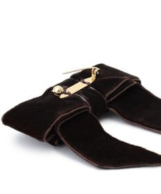 TOCCA 【ブローチ取り外し可】VELVET RIBBON FURTIPPET ティペット