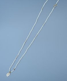 monshiro 【セレモニーにも】スズラングラスパールロングネックレス（メガネチェーンにも）