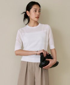 ICB 【洗える】 レースパターン ニット