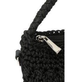 Green Parks ・ｃａｃｈｅ　ｃａｃｈｅ　柄編みワンハンドルミニバッグ