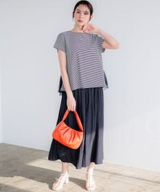 組曲 ギャザーライトデシン パンツ