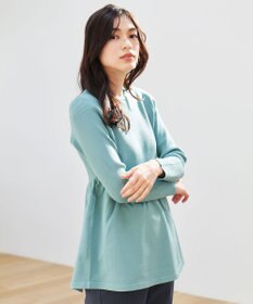 ANY L リブコンビペプラムニット