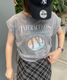 WEGO ヴィンテージウォッシュドロストデザインT