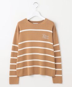 自由区 L コットンウールハイゲージボーダー ニット