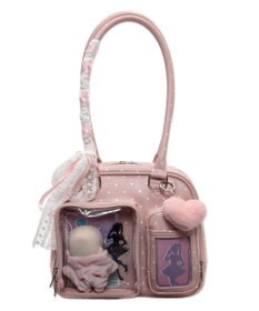 WEGO 【痛バ＆推し活グッズ】きらふわスイートドットぬい痛ボストンバッグ