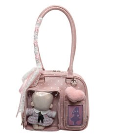 WEGO 【痛バ＆推し活グッズ】きらふわスイートドットぬい痛ボストンバッグ