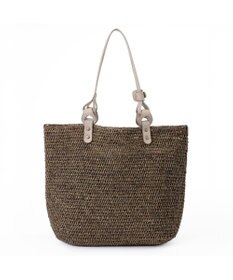 IBIZA ラフィア　セミショルダーバッグ（草木染め）