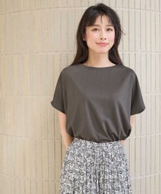 ANY 【洗濯機可/接触冷感/UVカット/アンチピリング】ドライポンチフレンチスリーブプルオーバー