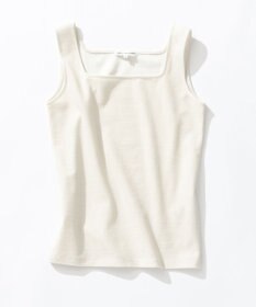 23区 S シャイニーリブ スクエアネック タンクトップ