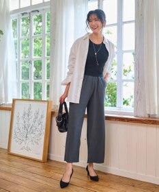 WEGO 【WEB限定/2025年秋冬新作/裾カットOK！自分サイズに調整可能/ウエストゴム/しわになりにくい/】カットプリーツパンツ