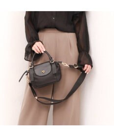 UNBILLION ペルケ perche / ナイロン×牛革かぶせジェムストーン2wayショルダーバッグ