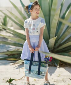 組曲 KIDS 【110-140㎝】【UVケア】パラソルアート Tシャツ