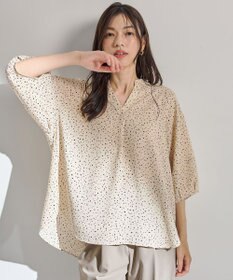 ANY ドルマンスキッパードットブラウス